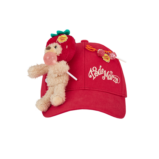 13DE MARZO x Chupa Chups Lollipop Bear Baseball Cap Red