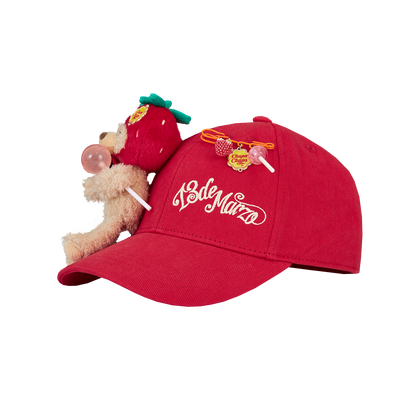 13DE MARZO x Chupa Chups Lollipop Bear Baseball Cap Red