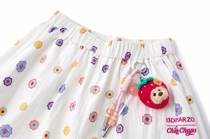 13DE MARZO x Chupa Chups All-Over Print Wide-Leg Pants White