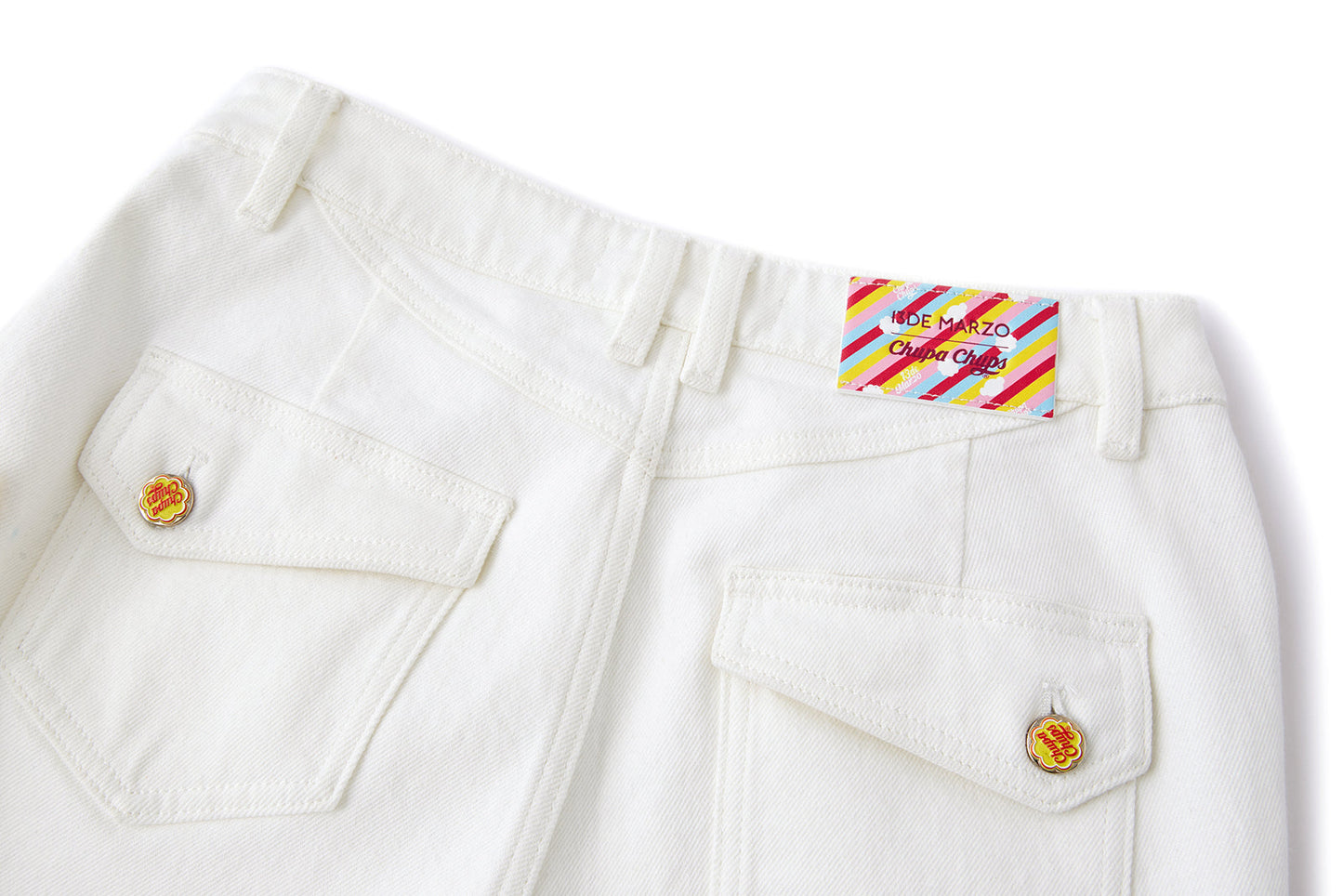 13DE MARZO x Chupa Chups Bear Slim-Fit Jeans White