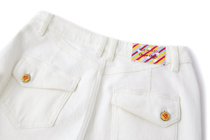 13DE MARZO x Chupa Chups Bear Slim-Fit Jeans White