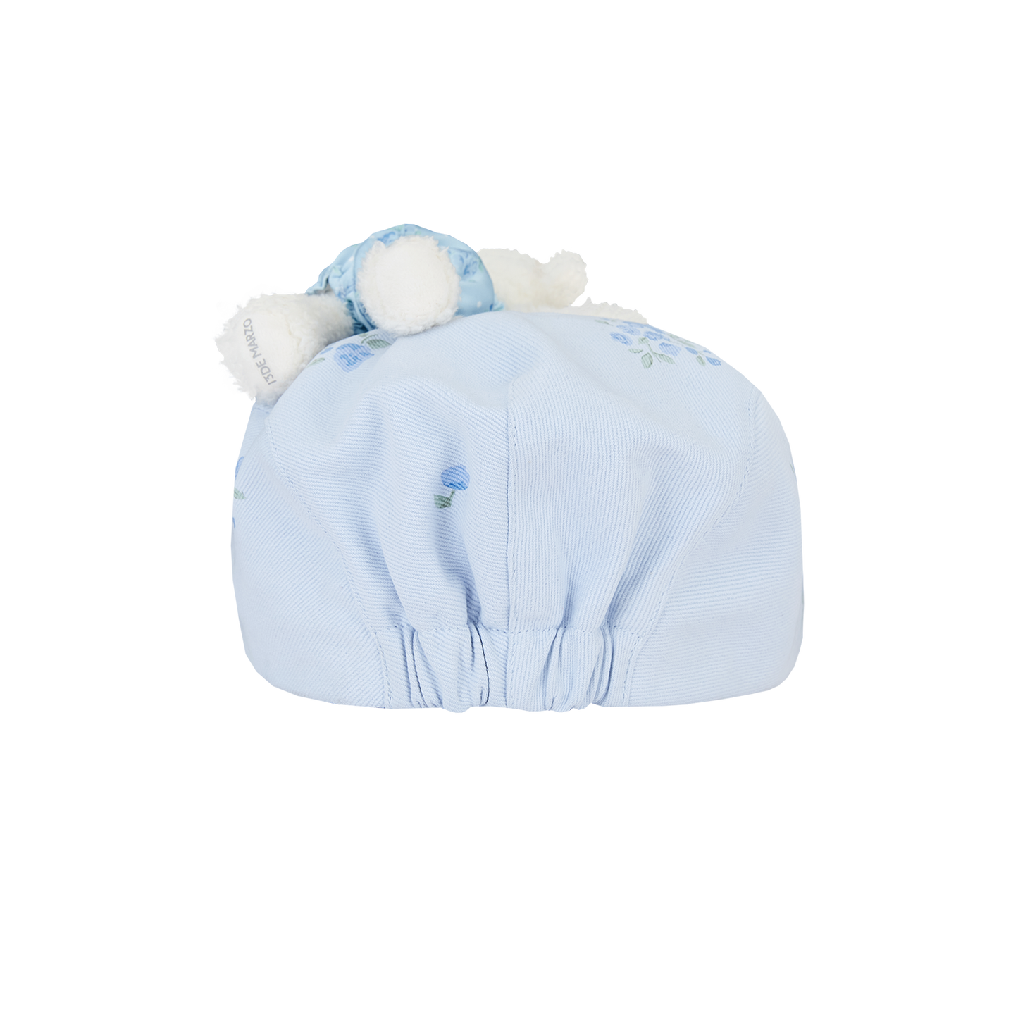 13DE MARZO Embroidered Ruffle Hat Blue