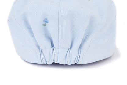 13DE MARZO Embroidered Ruffle Hat Blue