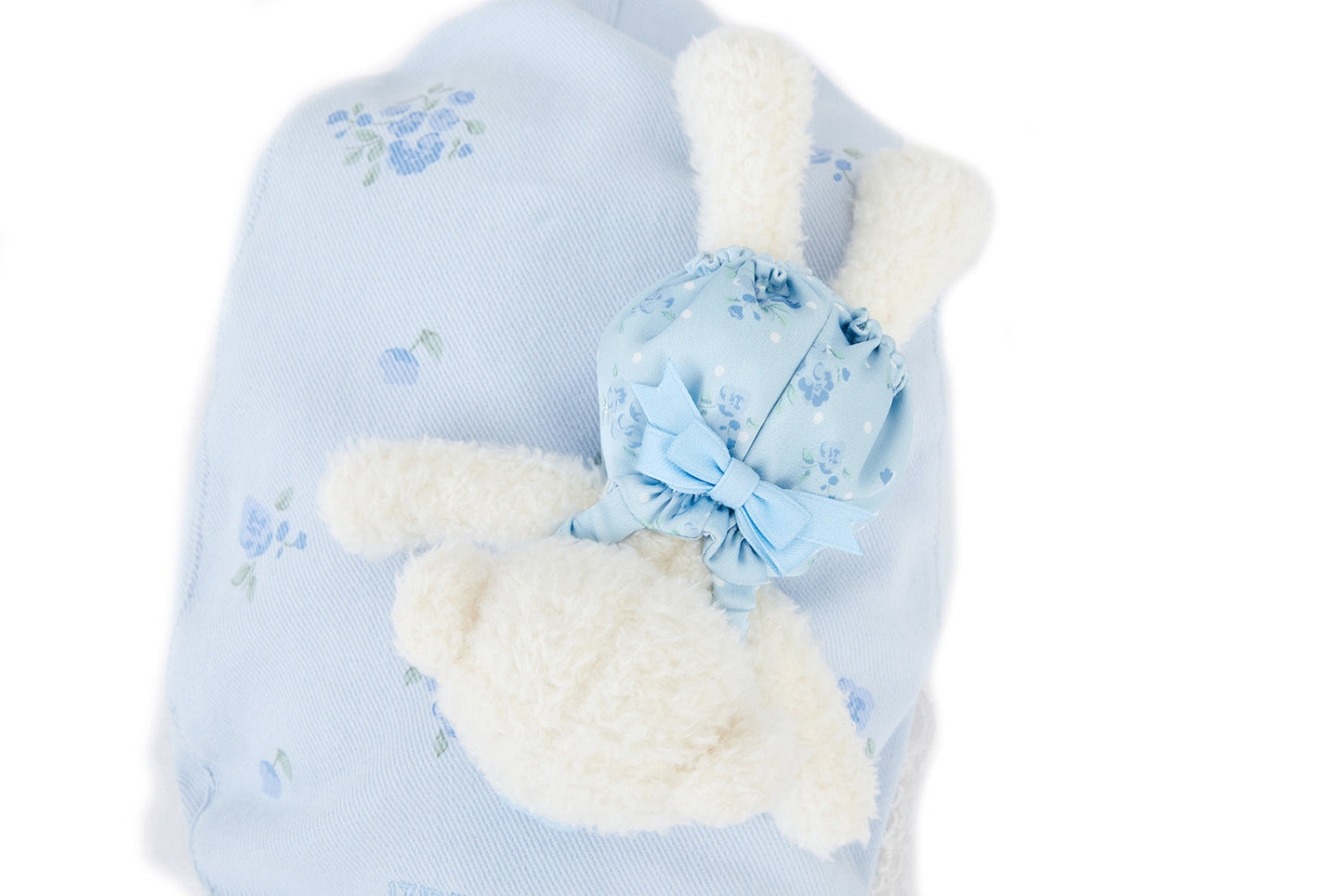 13DE MARZO Embroidered Ruffle Hat Blue