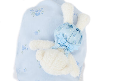 13DE MARZO Embroidered Ruffle Hat Blue
