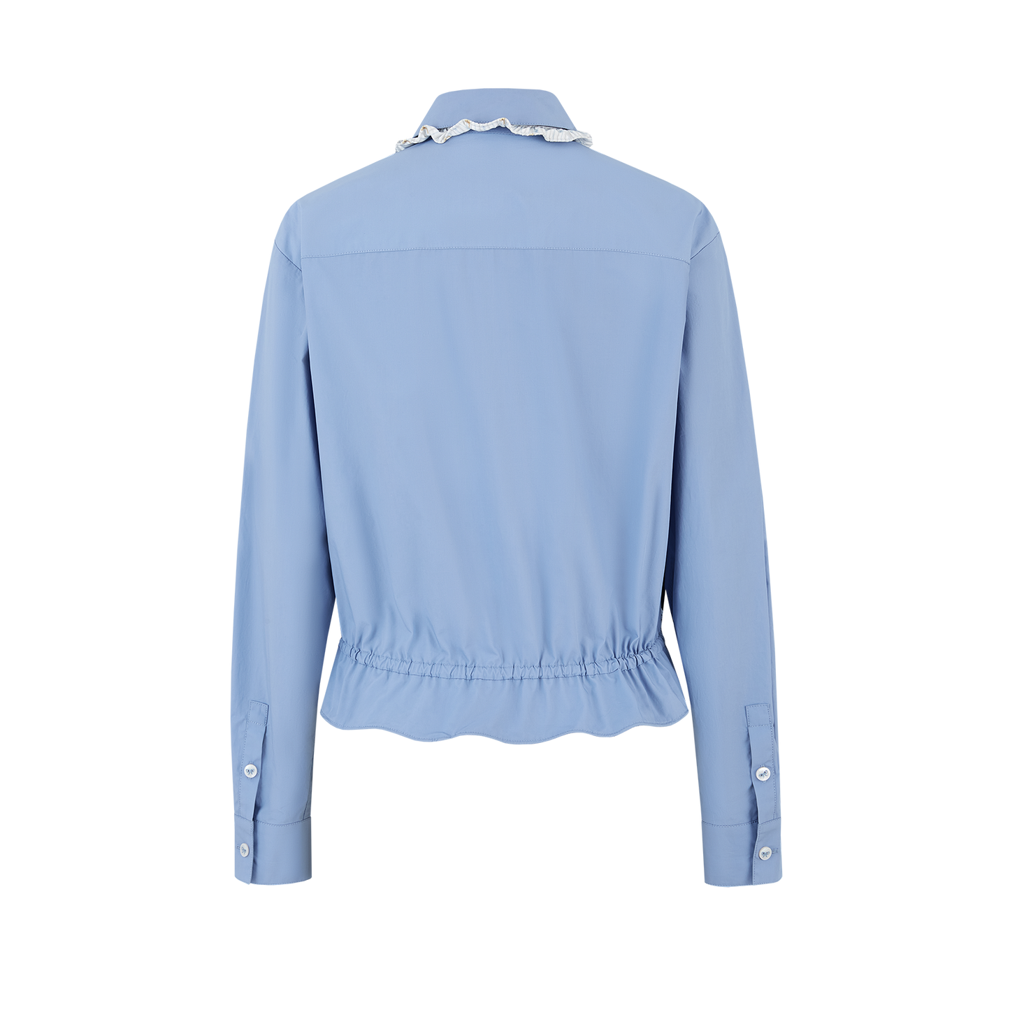 13DE MARZO Smocked Ruffle Trim Blouse