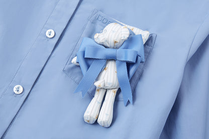13DE MARZO Smocked Ruffle Trim Blouse
