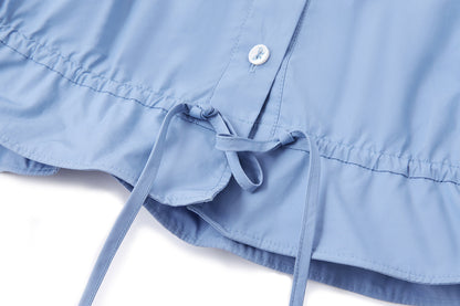 13DE MARZO Smocked Ruffle Trim Blouse