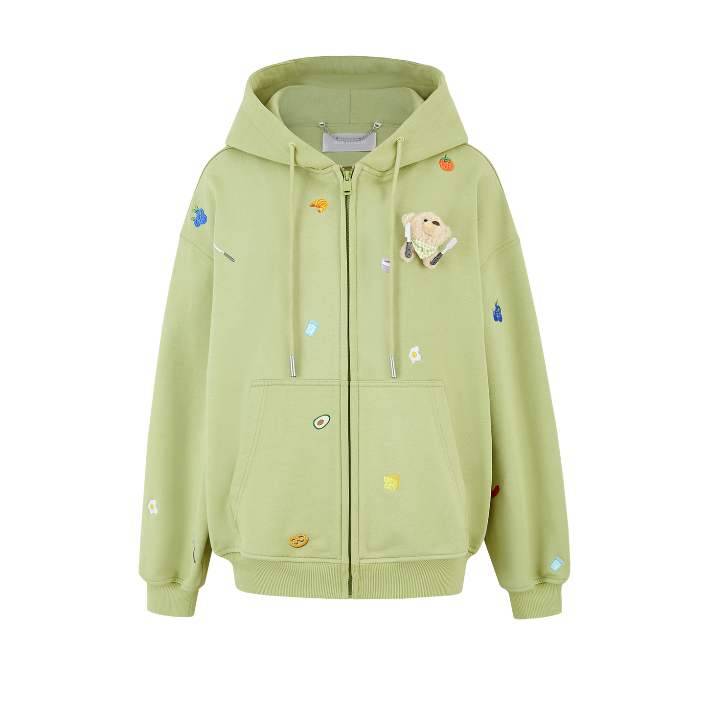 13DE MARZO Nutrition Breakfast Bear Hoodie Green