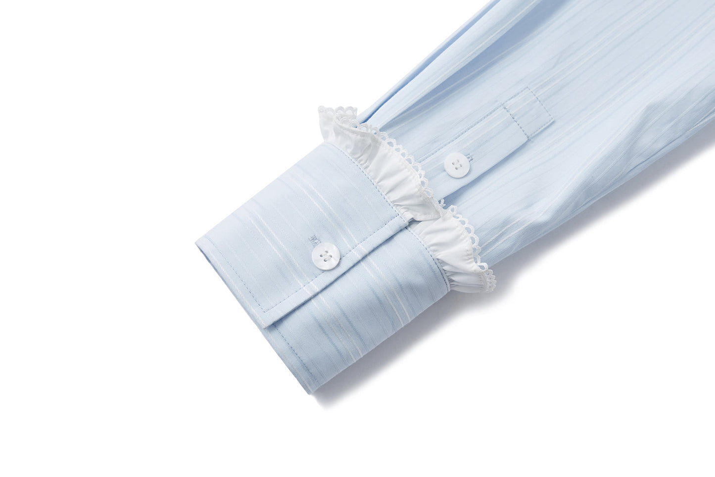 13DE MARZO Smocked Bouquet Sleeve Long Dress Blue