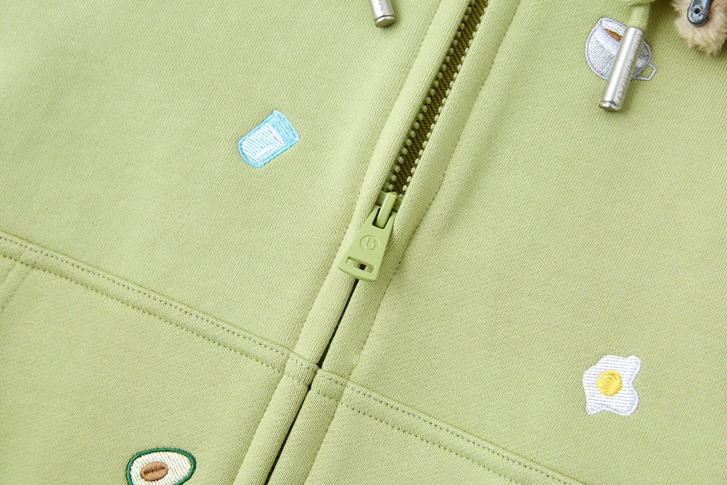 13DE MARZO Nutrition Breakfast Bear Hoodie Green