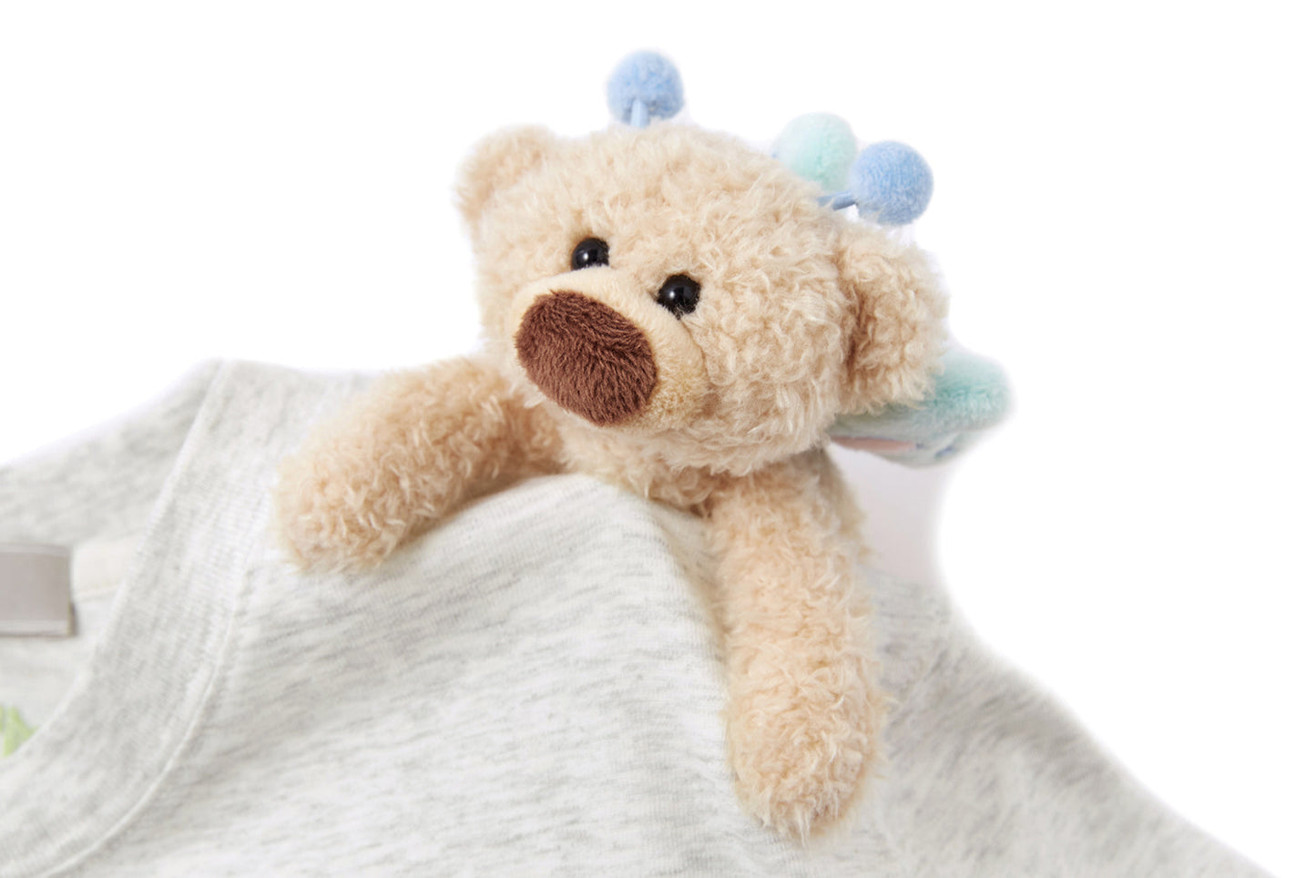 13DE MARZO Floral Bear Illustration T-Shirt Grey