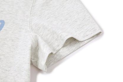 13DE MARZO Floral Bear Illustration T-Shirt Grey