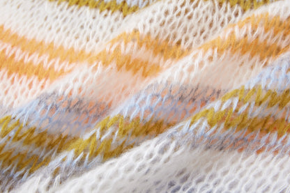 13DE MARZO Hollow Lines Sweater Yellow