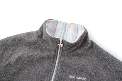 13DE MARZO Marzo Valley Fleece Print Jacket Grey