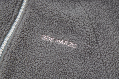 13DE MARZO Marzo Valley Fleece Print Jacket Grey