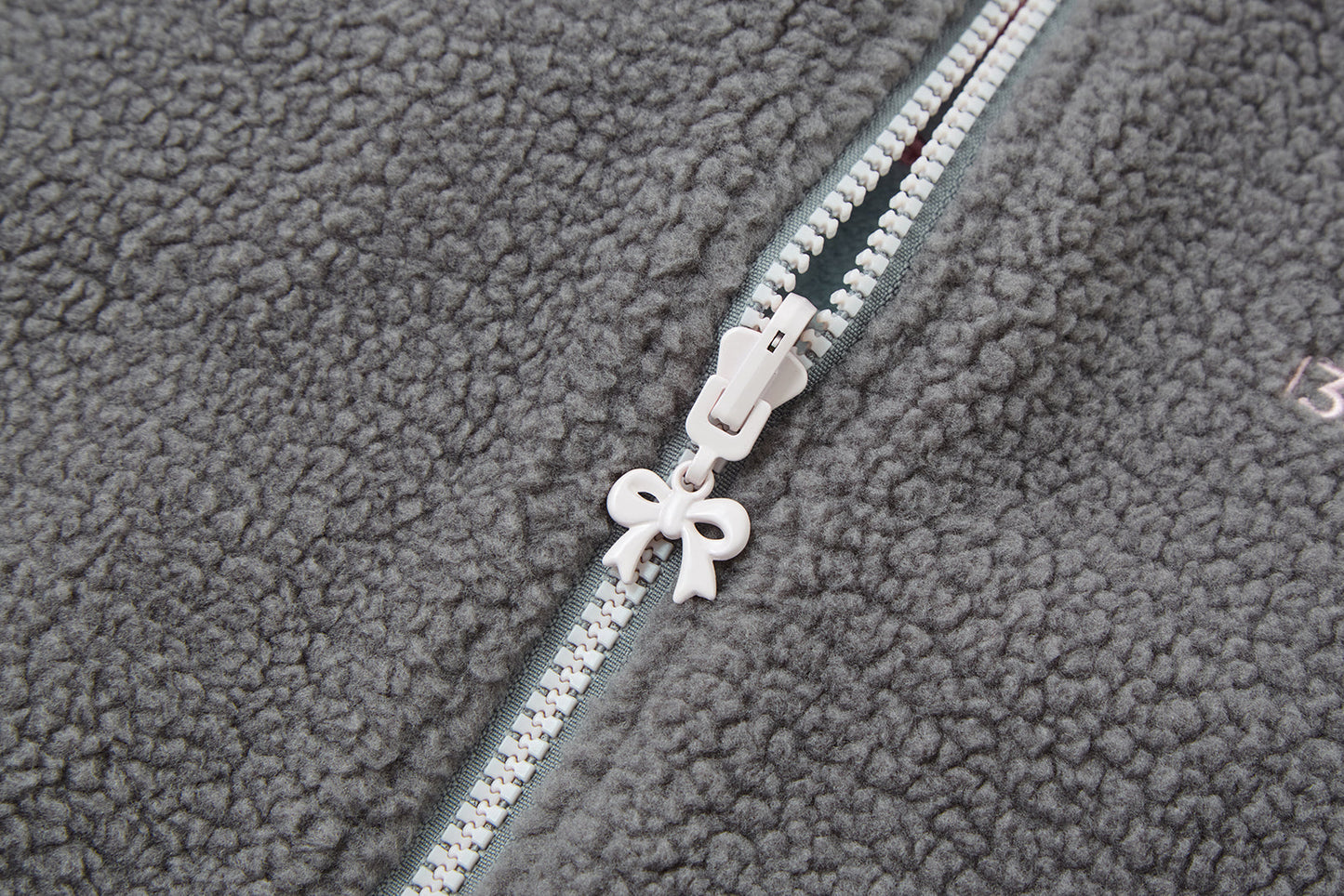 13DE MARZO Marzo Valley Fleece Print Jacket Grey