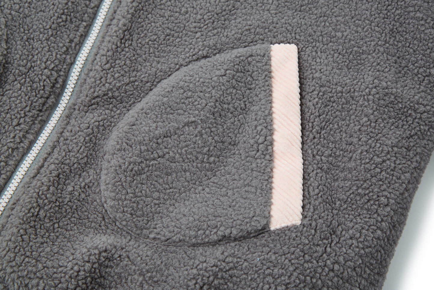 13DE MARZO Marzo Valley Fleece Print Jacket Grey