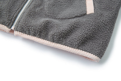 13DE MARZO Marzo Valley Fleece Print Jacket Grey