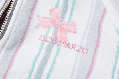 13DE MARZO Marzo Valley Fleece Print Jacket Grey