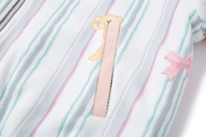 13DE MARZO Marzo Valley Fleece Print Jacket Grey