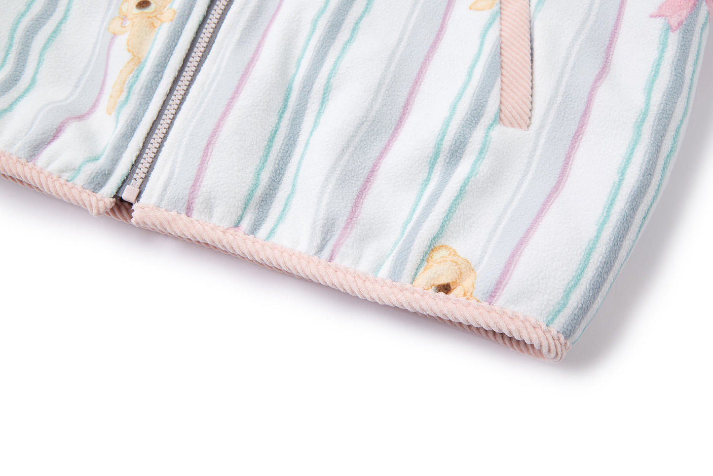 13DE MARZO Marzo Valley Fleece Print Jacket Grey