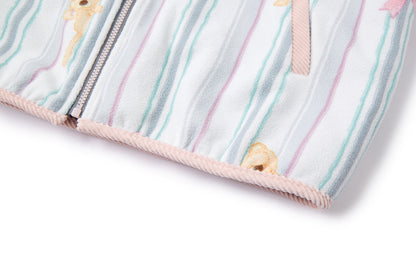 13DE MARZO Marzo Valley Fleece Print Jacket Grey