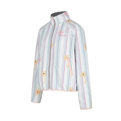 13DE MARZO Marzo Valley Fleece Print Jacket Grey