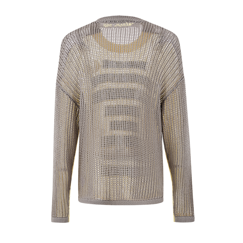 13DE MARZO Rebel Clown Bear Hollow Sweater Yellow