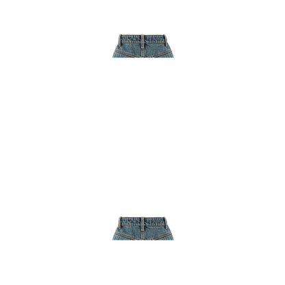 13DE MARZO Ripped Check Wide-Leg Trousers Blue