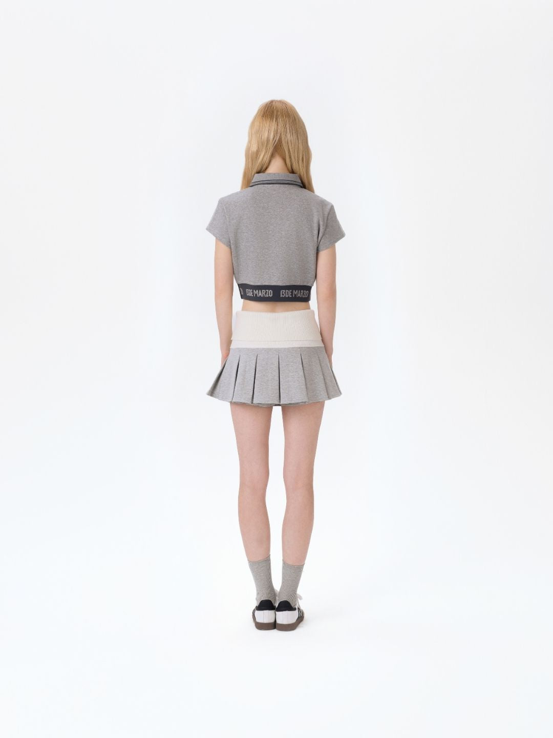 13DE MARZO Bear Head Upper Skirt Grey