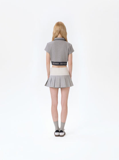 13DE MARZO Bear Head Upper Skirt Grey