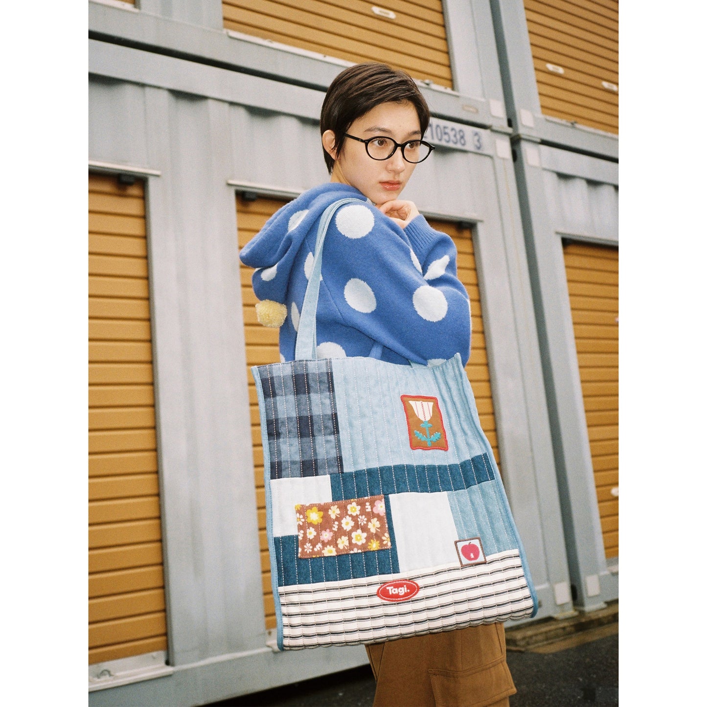 Tagi. Imagine Patchwork Put-Put Denim Shoulder Bag