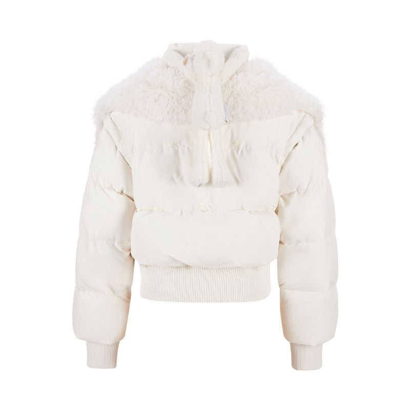13DE MARZO Doozoo Detachable Short Down Jacket Beige