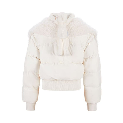 13DE MARZO Doozoo Detachable Short Down Jacket Beige
