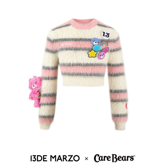 13DE MARZO x CARE BEARS Badges Sweater White