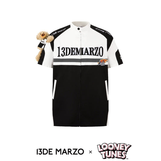 13DE MARZO x LOONEY TUNES Duffy Duck Racing Shirt Black