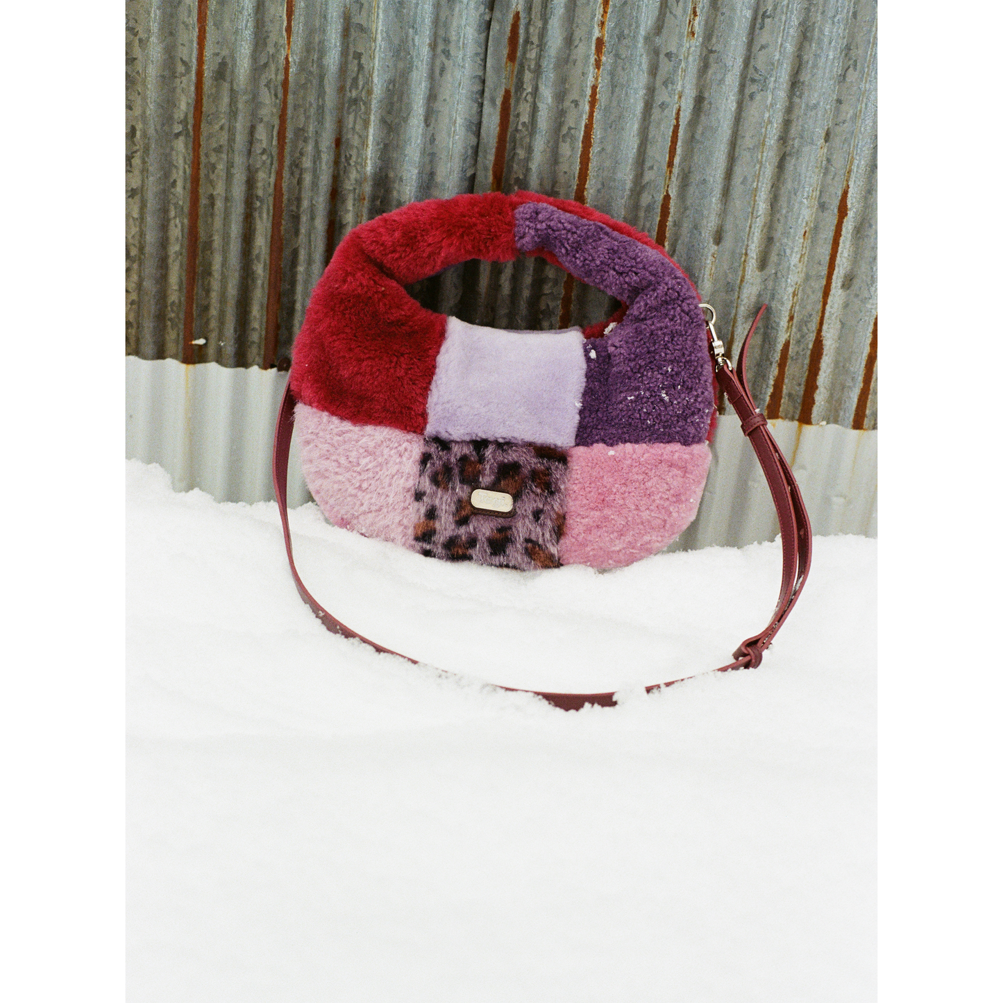Tagi. Fuzzy Patchwork Shoulder Bag