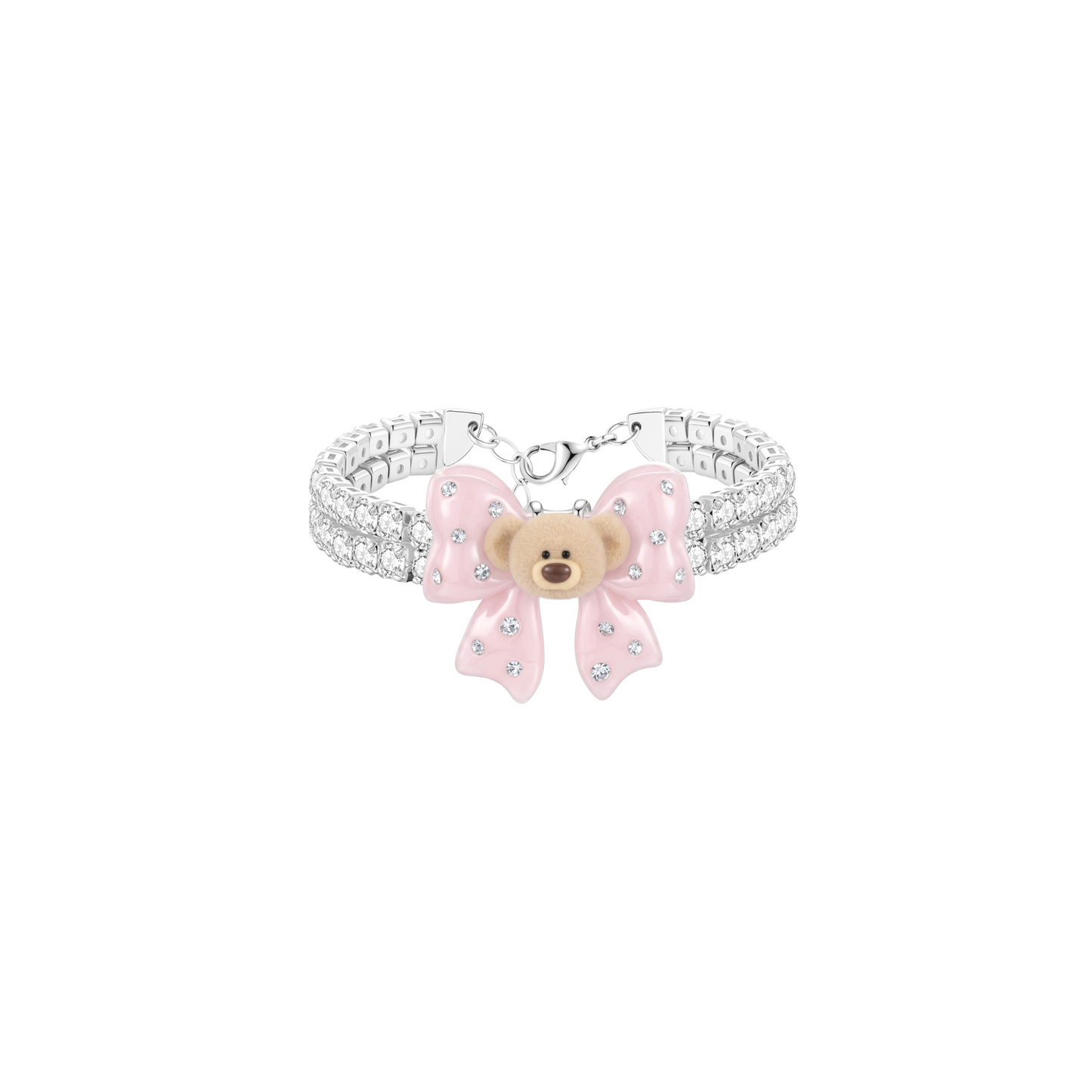 13DE MARZO Mini Bear Bow Bracelet Pink