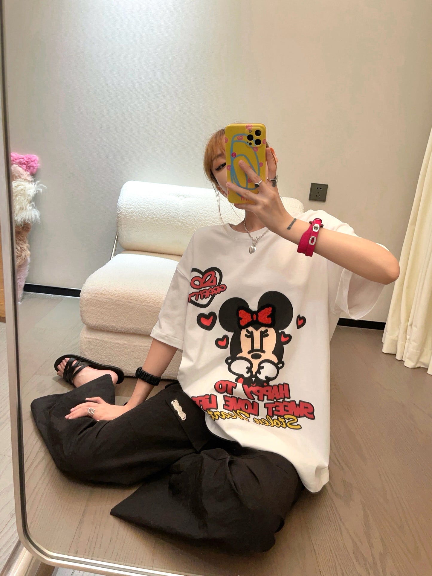 Sofitte Minnie Mouse Graffiti Tee White