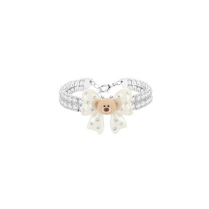 13DE MARZO Mini Bear Bow Bracelet White