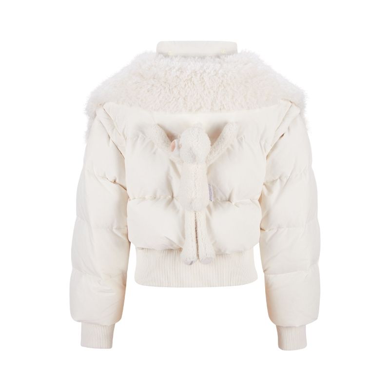 13DE MARZO Doozoo Detachable Short Down Jacket Beige