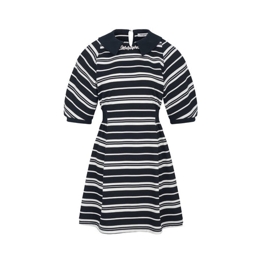 THREE QUARTERS Striped Oxford Knit Dress