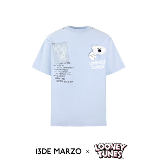 13DE MARZO x LOONEY TUNES Bugs Bunny Sketch T-shirt Placid Blue