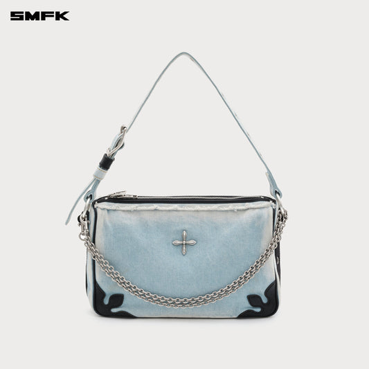 SMFK COMPASS KITTY Blue Denim bag (Large)