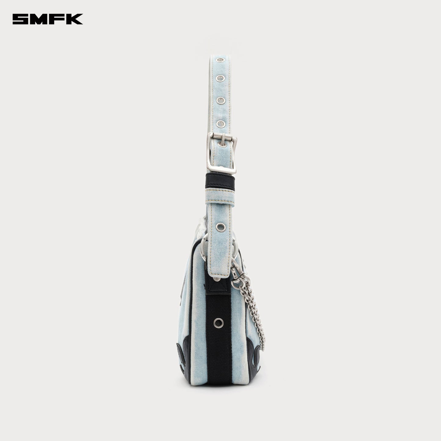 SMFK COMPASS KITTY Blue Denim bag (Large)