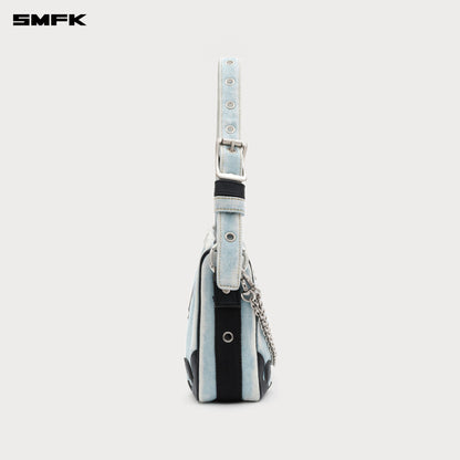 SMFK COMPASS KITTY Blue Denim bag (Large)