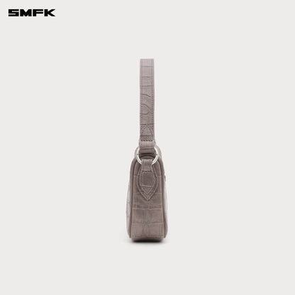 SMFK Compass Badge Holder Leather Bag Gray (Small)