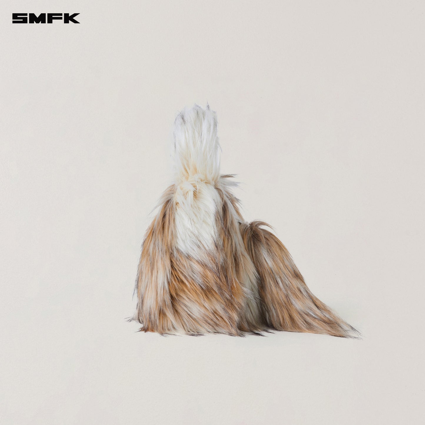 SMFK Compass Cobble Furry Bag Small Arctic Wolf White