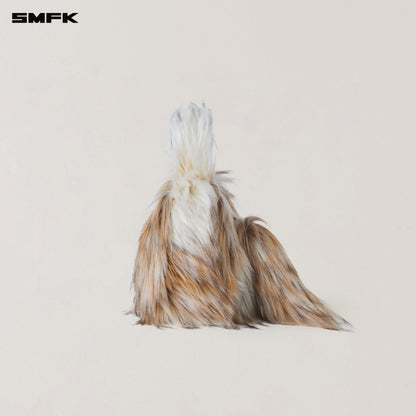 SMFK Compass Cobble Furry Bag Small Arctic Wolf White